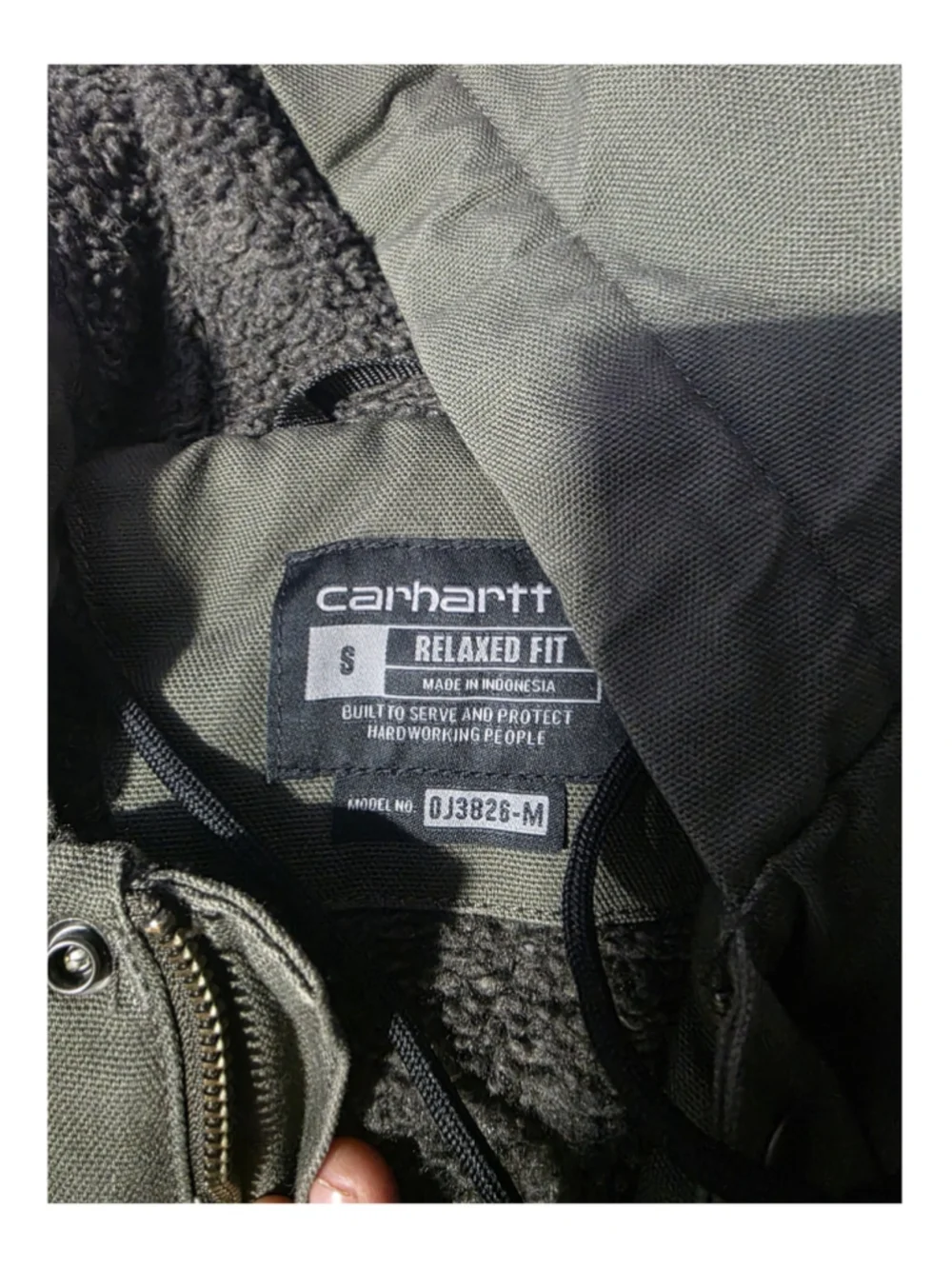 Men's Carhartt Relaxed Fit Hooded Jacket - Green - Size S